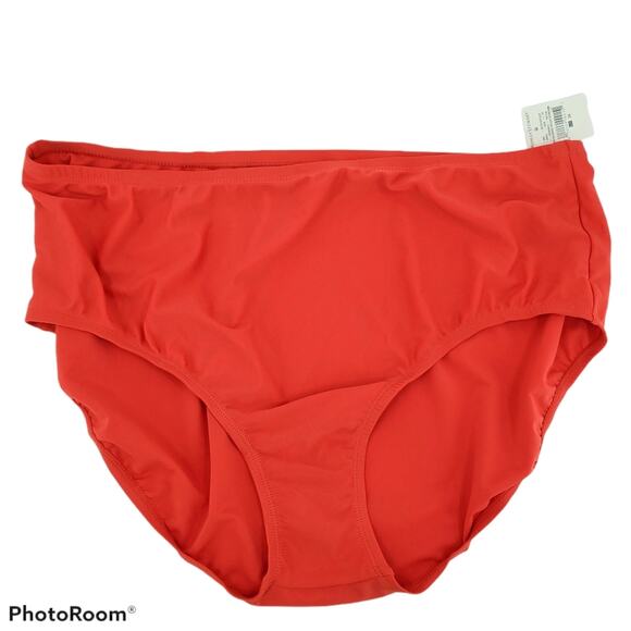 Ashley Stewart Swim Bottom red orange sz 24 - Picture 1 of 7